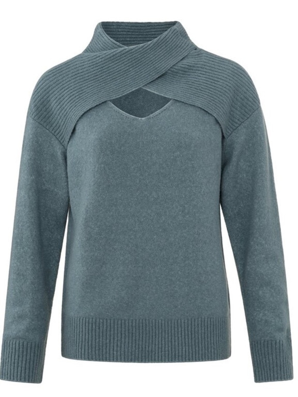 YAYA Slate-Blue Wool Sweater